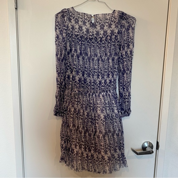 Etoile Isabel Marant sz 1 small Blue Patterned Womens Dress 100% silk boho flowy - Picture 8 of 9
